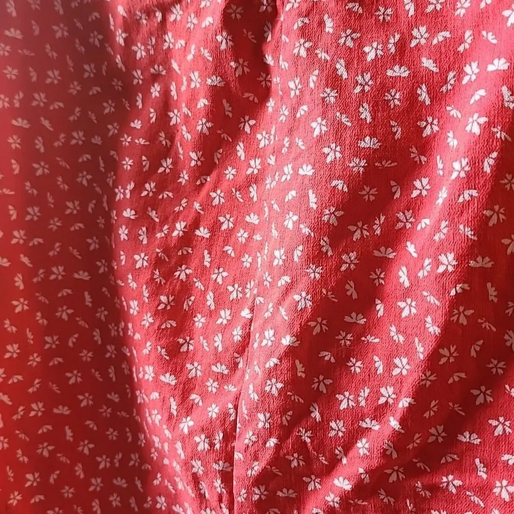 Margaret M Coral Red  Floral Pencil Skirt Size XS